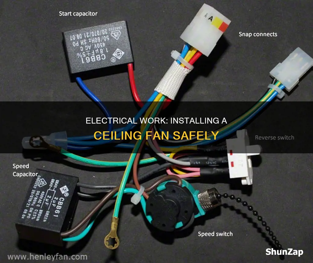 how to run electrical for ceiling fan