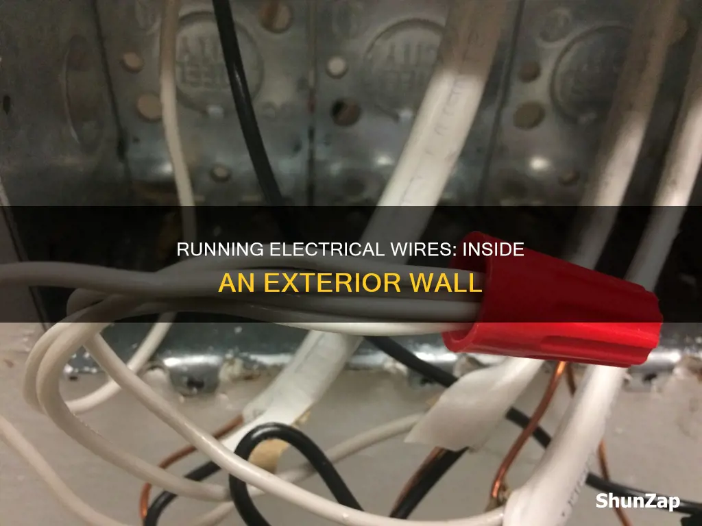 how to run electrical inside extor wall