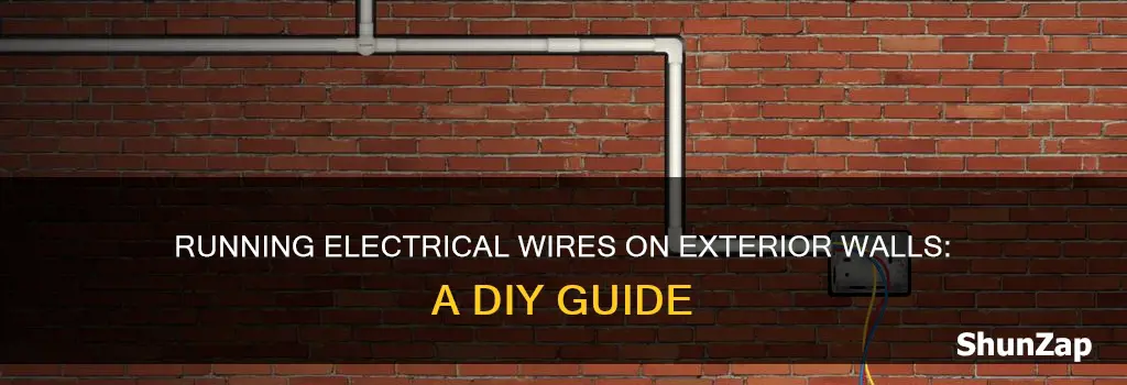 how to run electrical on external wall