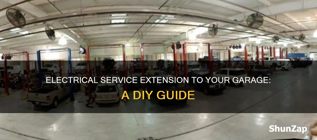 how to run electrical service to garage