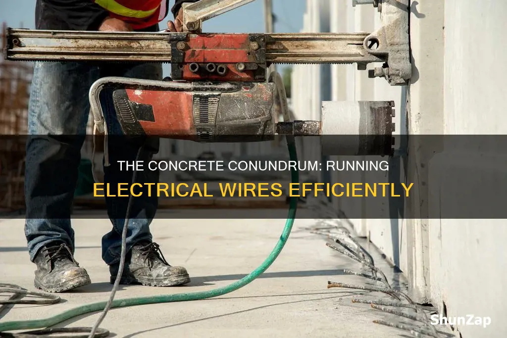 how to run electrical through existing concrete