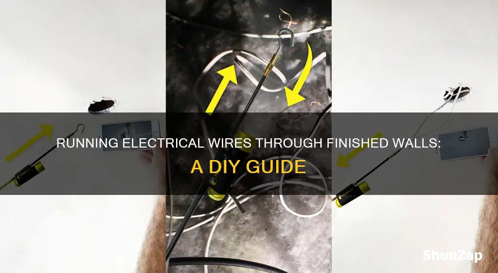 how to run electrical through finished walls