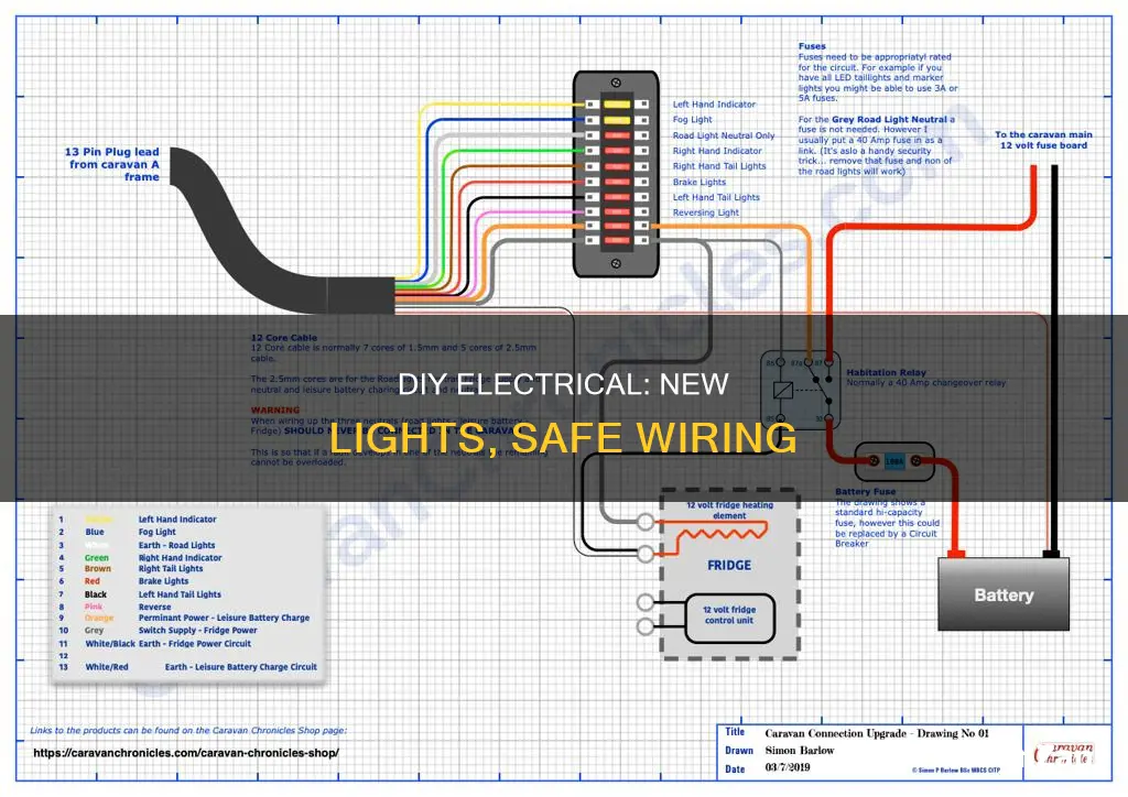 how to run electrical to new lights
