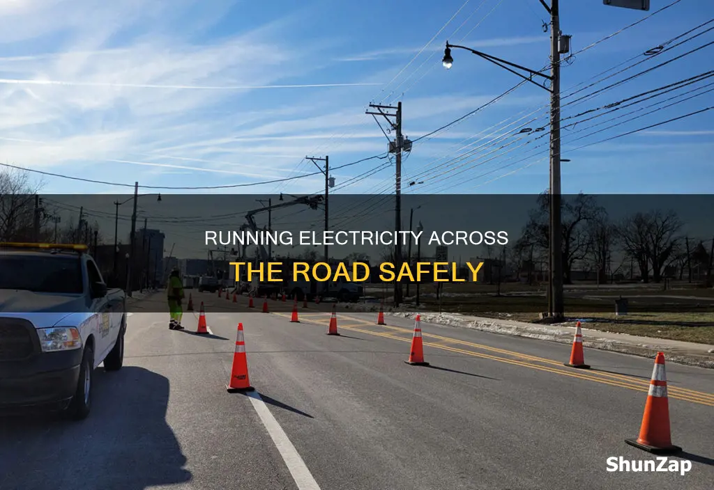 how to run electricity across the road