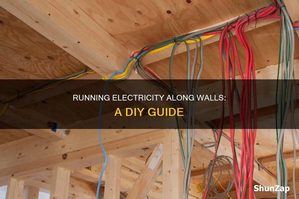 how to run electricity along a wall