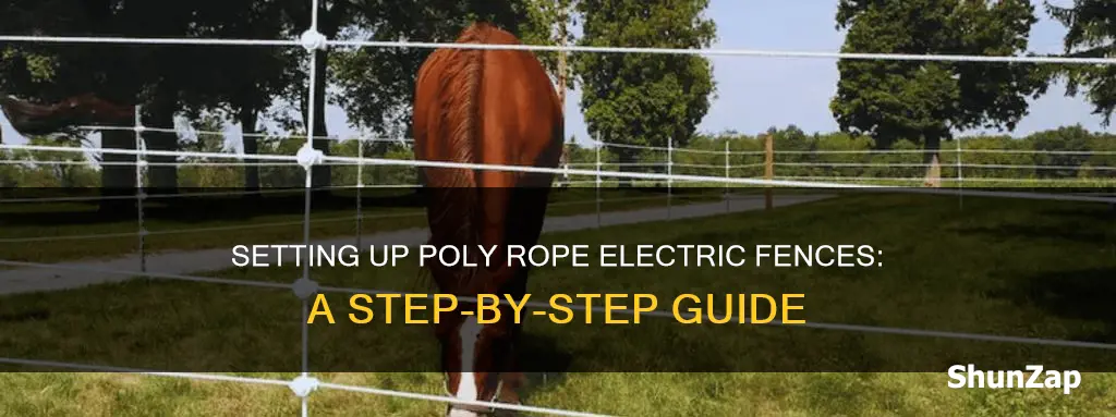 how to run poly rope electric fence