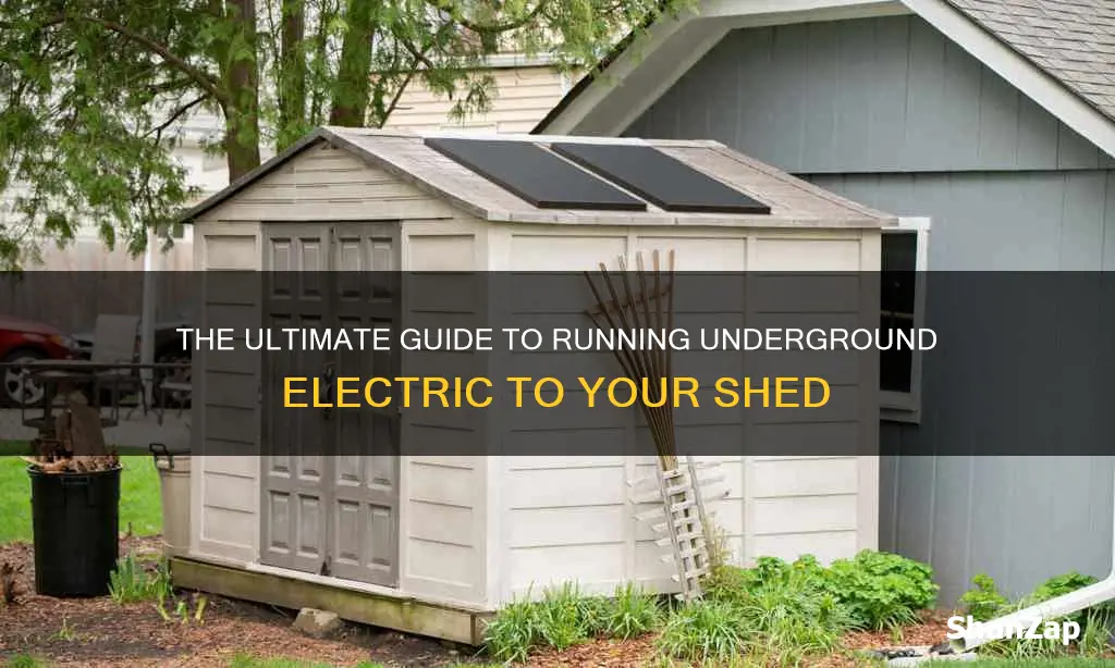 how to run underground electric to shed