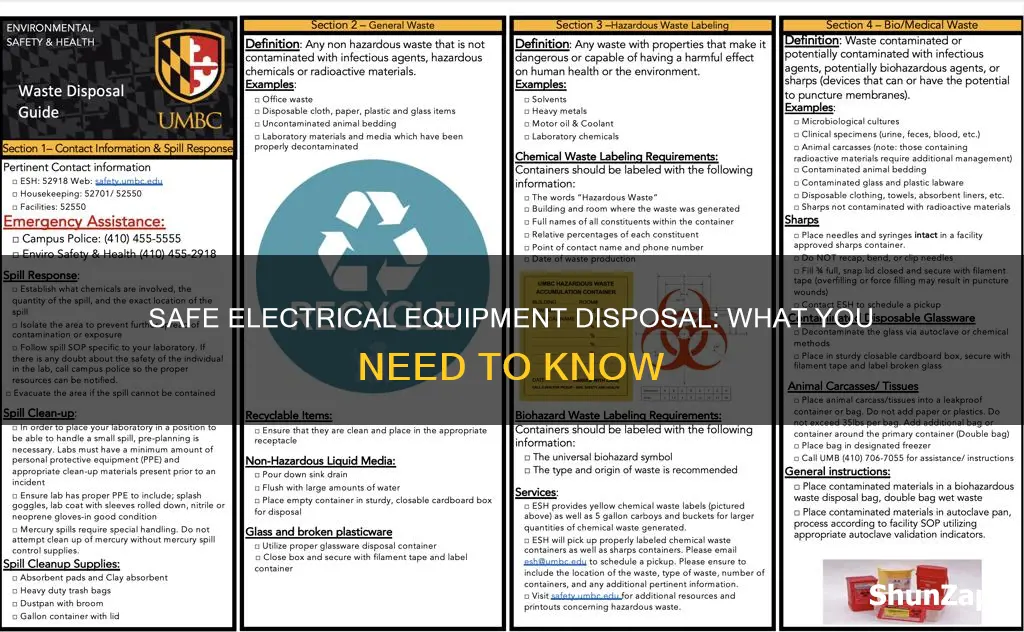 how to safely dispose of electrical equipment