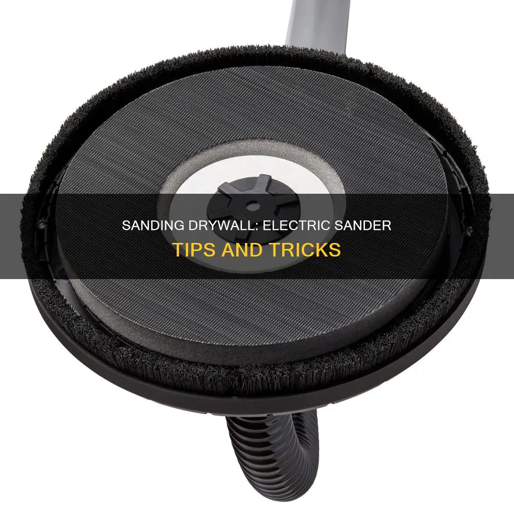 how to sand drywall with electric sander