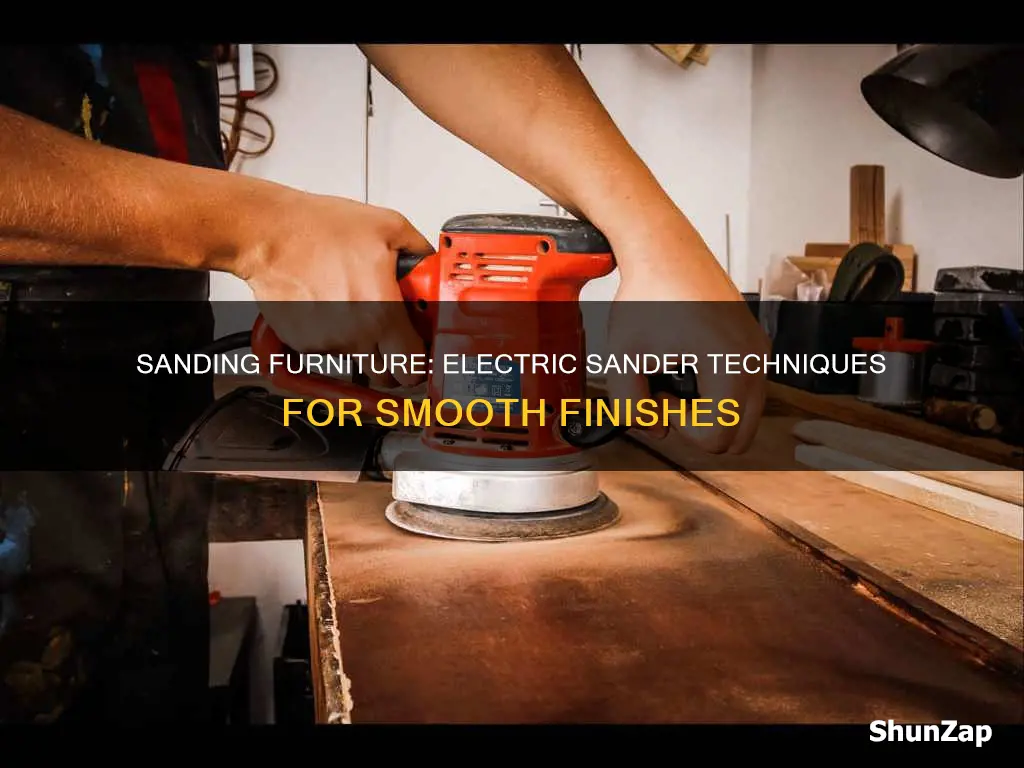 how to sand furniture with electric sander