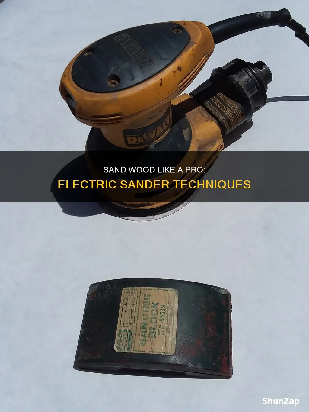how to sand wood with electric sander