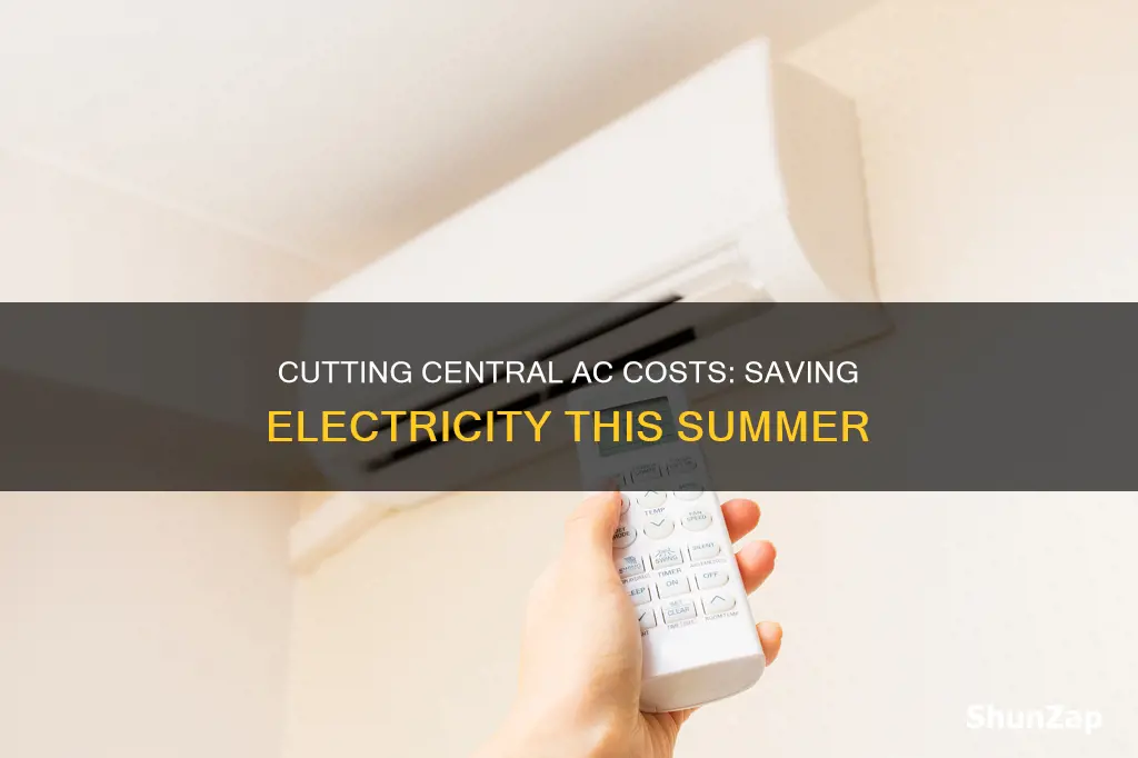 how to save electricity on central ac