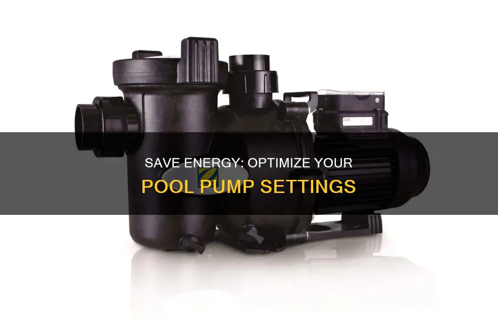 how to save electricity on pool pump