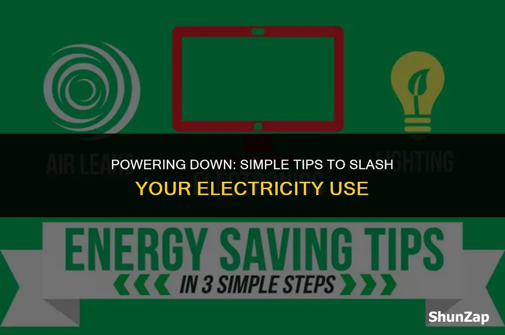 how to save electricity use