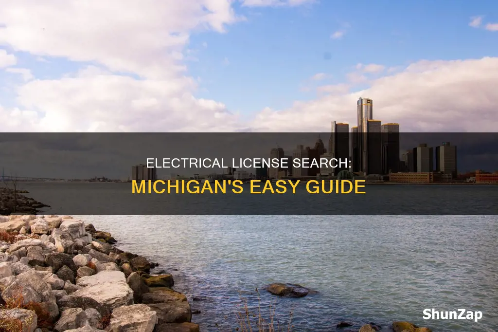 how to search electrical license in michigan