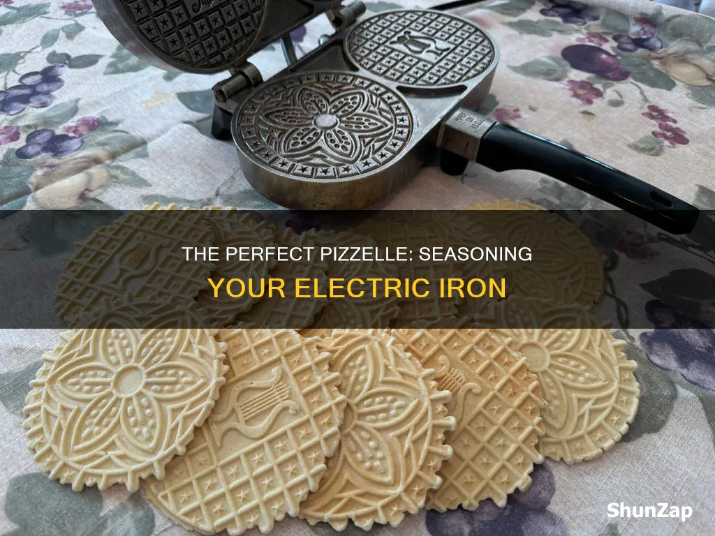 how to season an electric pizzelle iron
