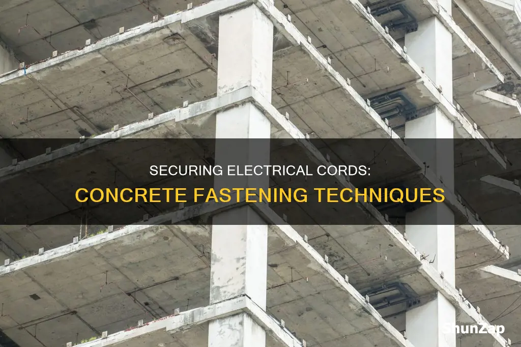 how to secure electrical cord to concrete
