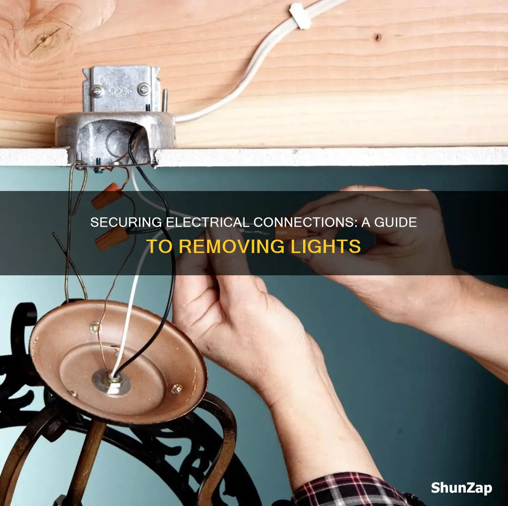 how to secure electrical to removed light