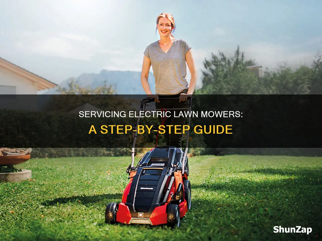 how to service an electric lawn mower