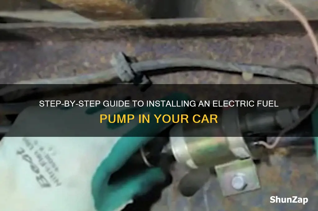 how to set a car electric pump