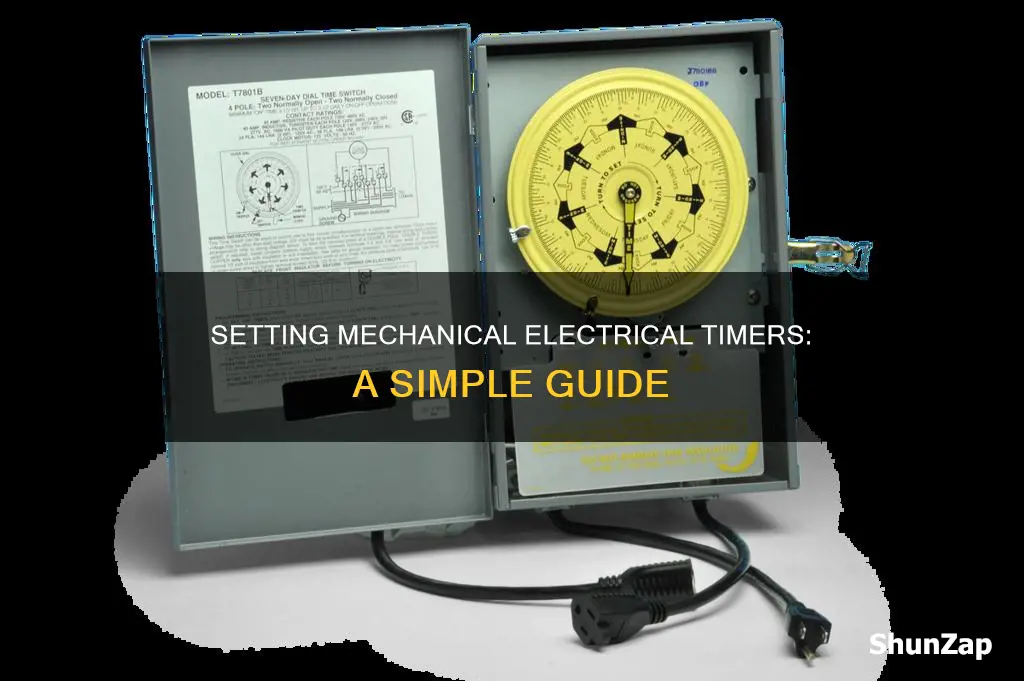 how to set a mechanical electrical timer