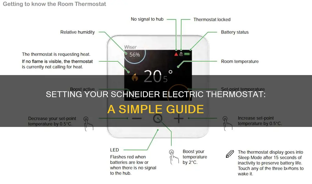 how to set a schneider electric thermostat