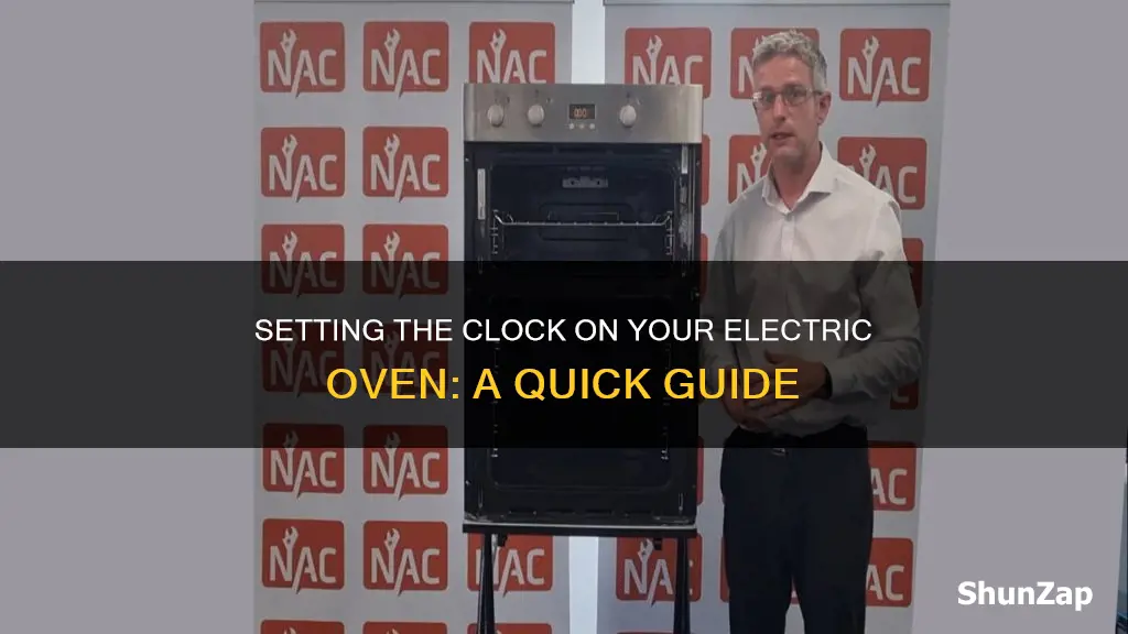 how to set clock on electric oven