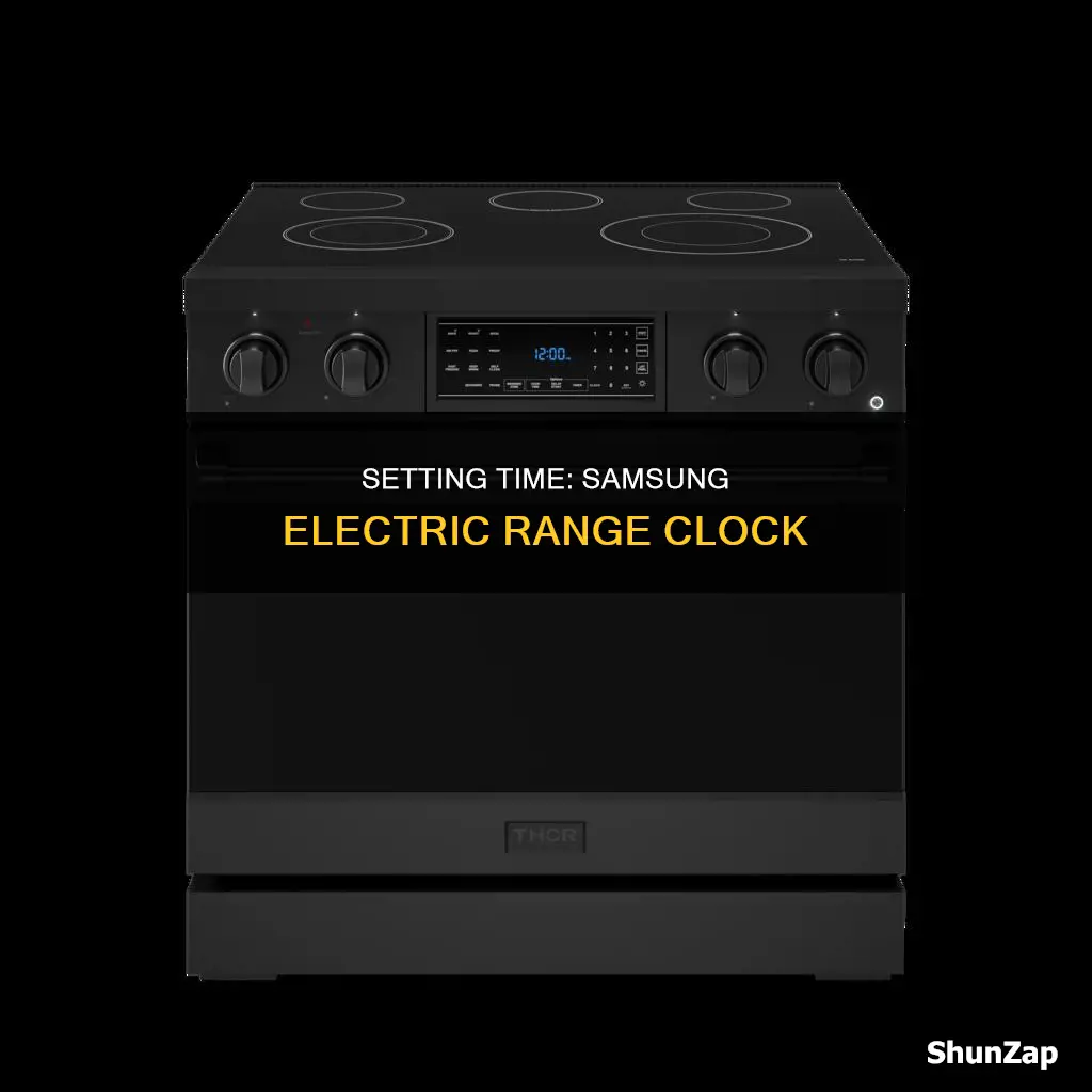 how to set clock samsung electric range