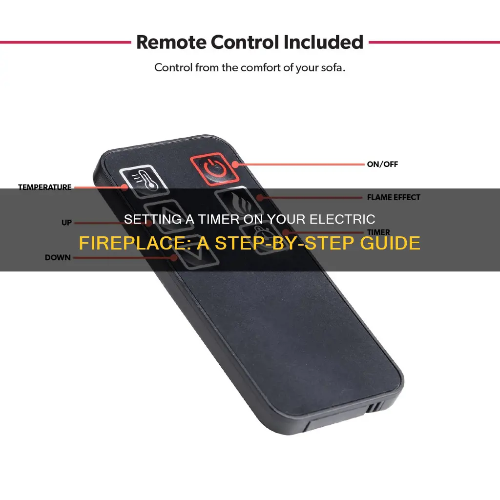 how to set timer on electric fireplace