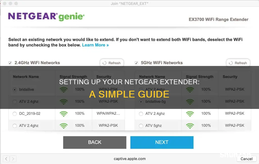 how to set up electric netgear extender
