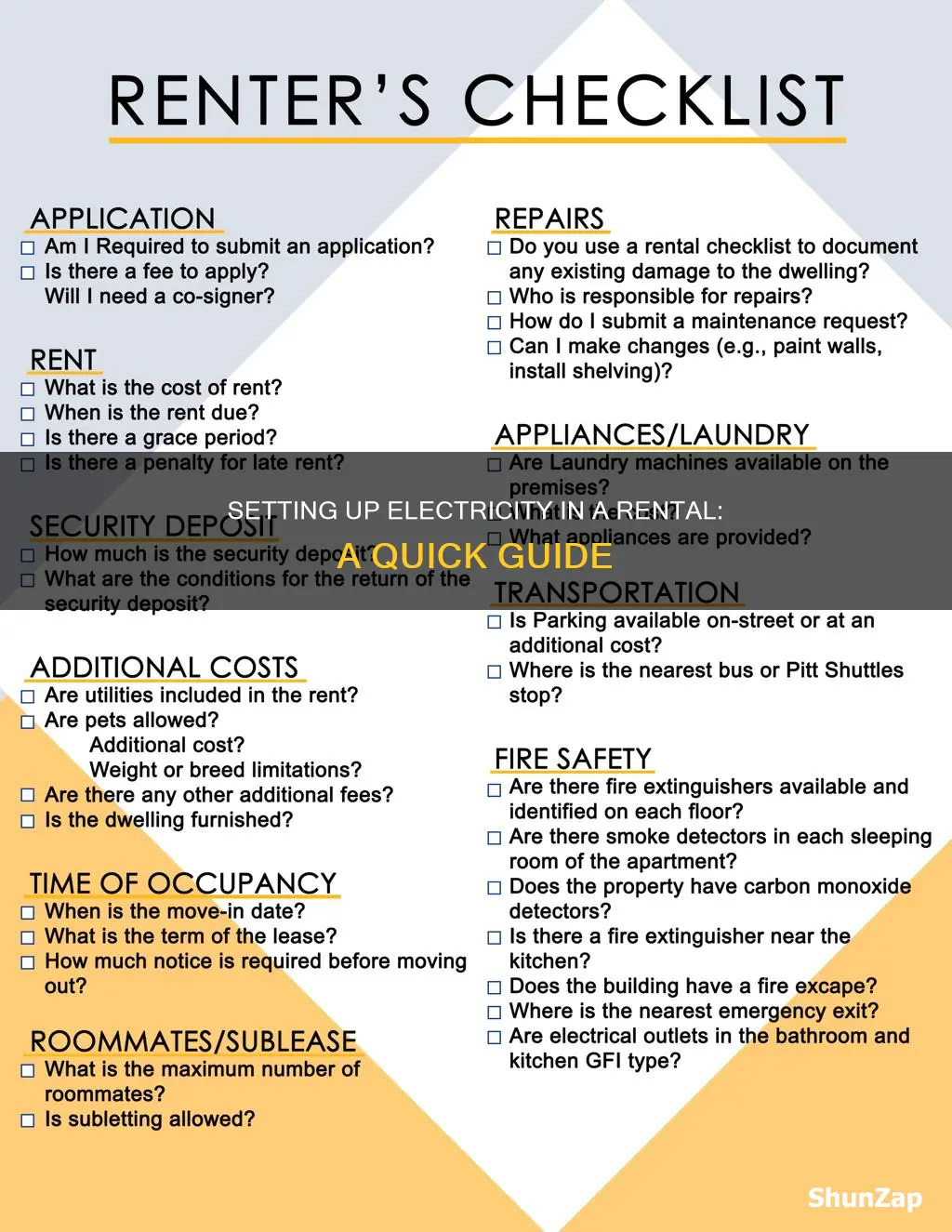 how to set up electricity in rental