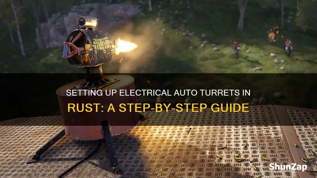 how to setup electrical auto turrets rust
