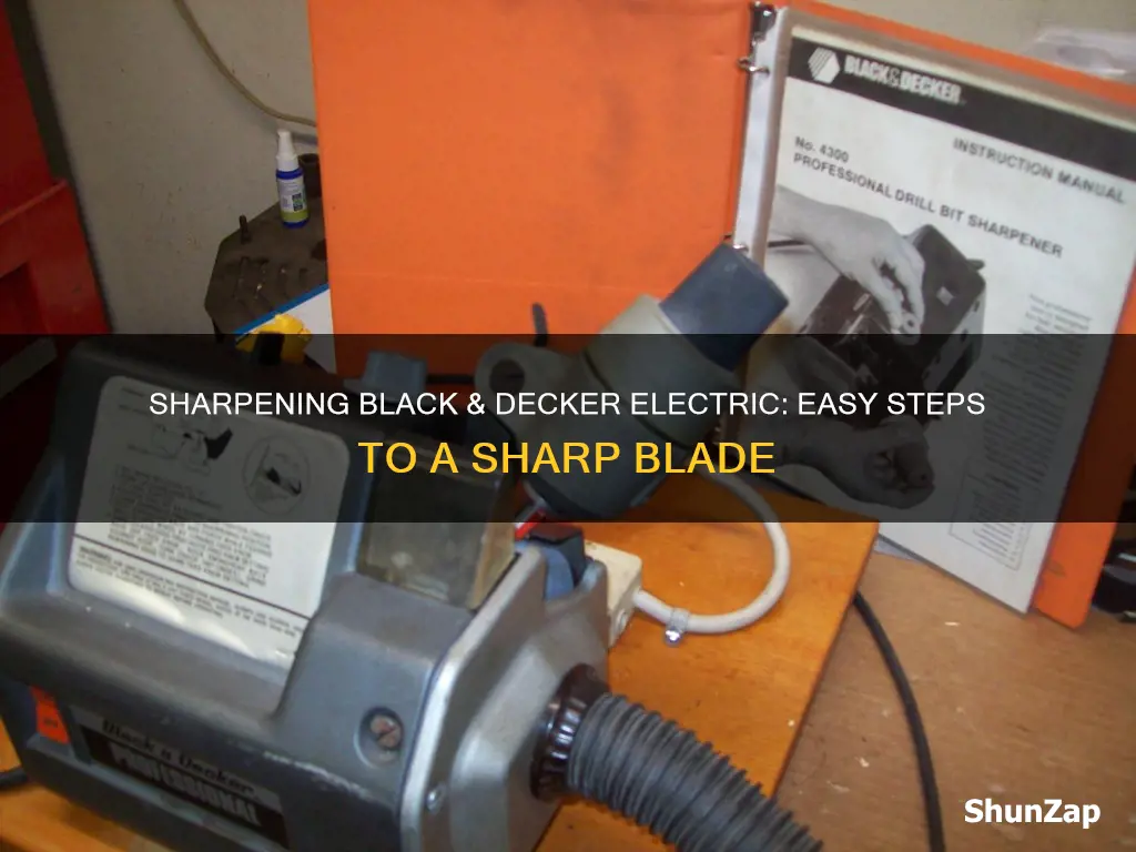 how to sharpen black and decker electric