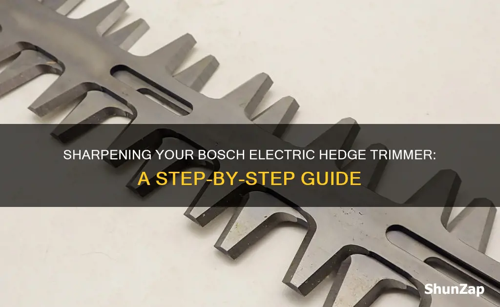 how to sharpen bosch electric hedge trimmer