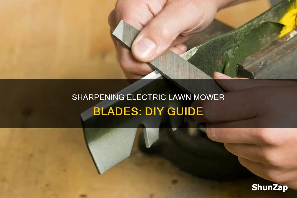 how to sharpen electric lawn mower blade