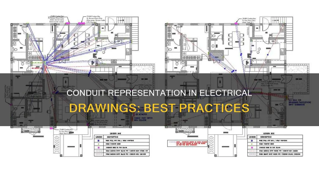 how to show conduit on electrical drawings