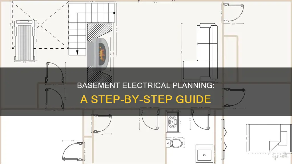 how to show electrical on basement plans