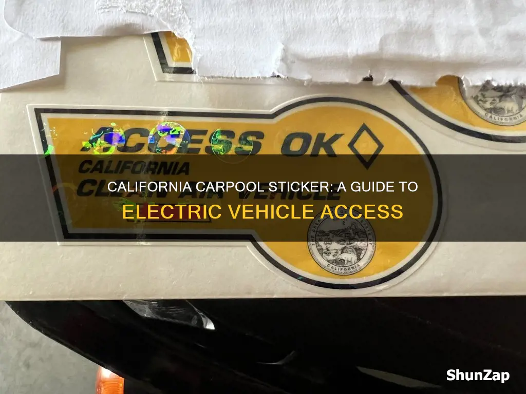 how to sign up for carpool electric vehicle stickers california