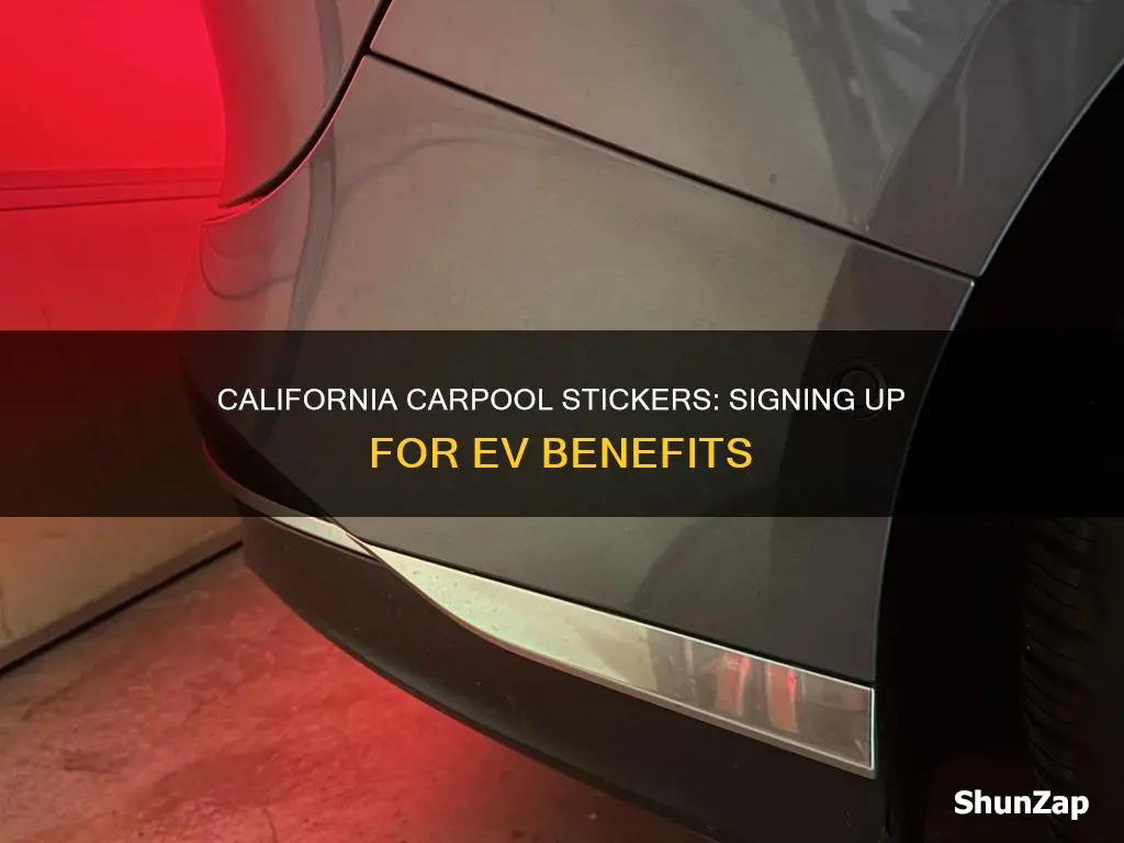 how to sign up for carpool electric vehicle stickers california