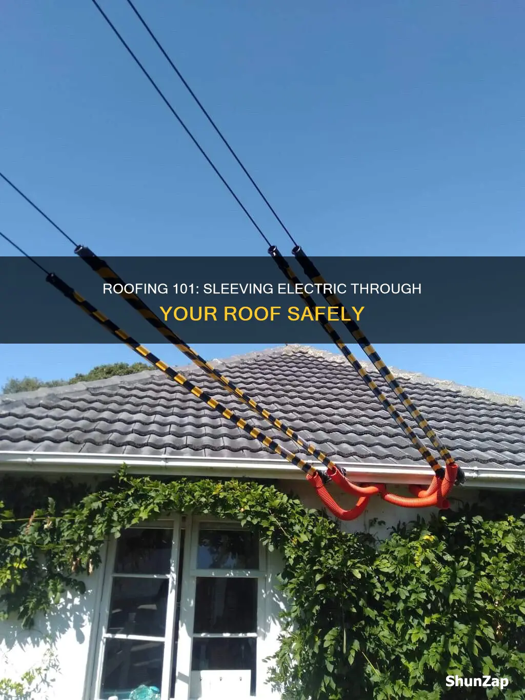how to sleeve electric thru a roof