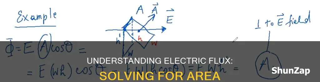 how to solve electric flux through area