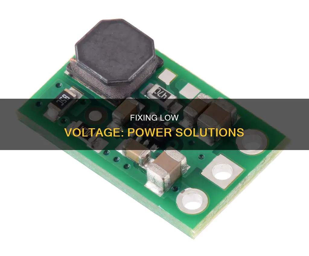 how to solve low voltage electricity problems