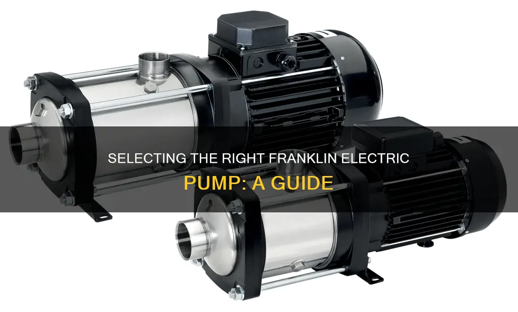 how to specify a franklin electric pump