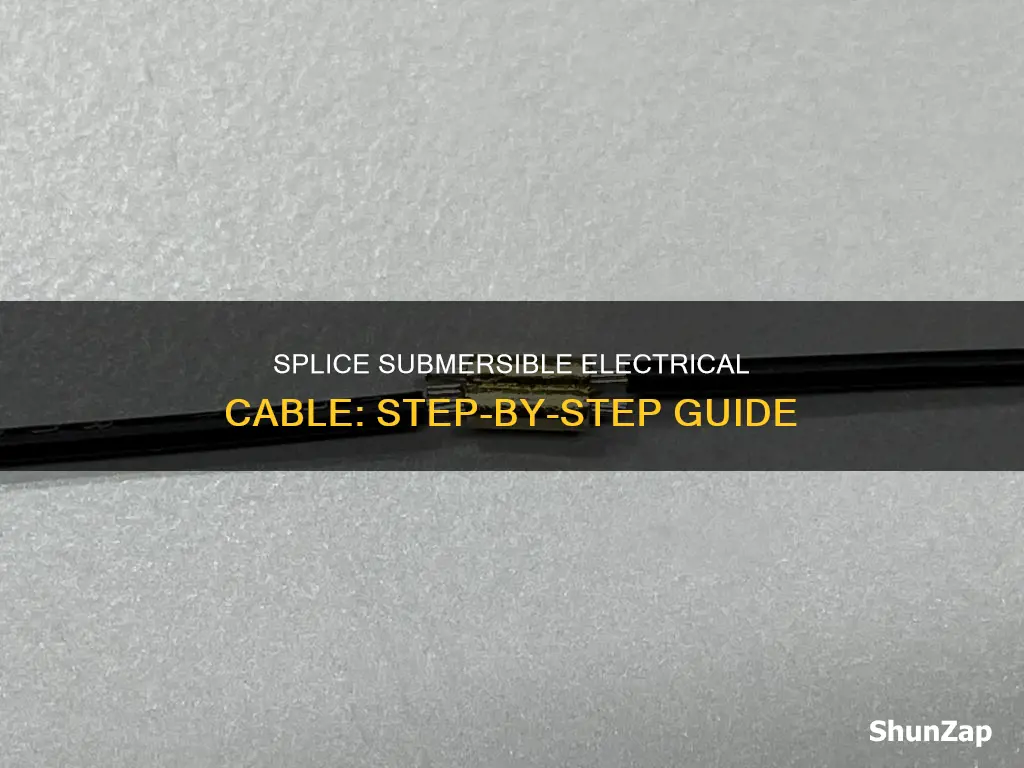 how to splice submersible electrical cable instructions