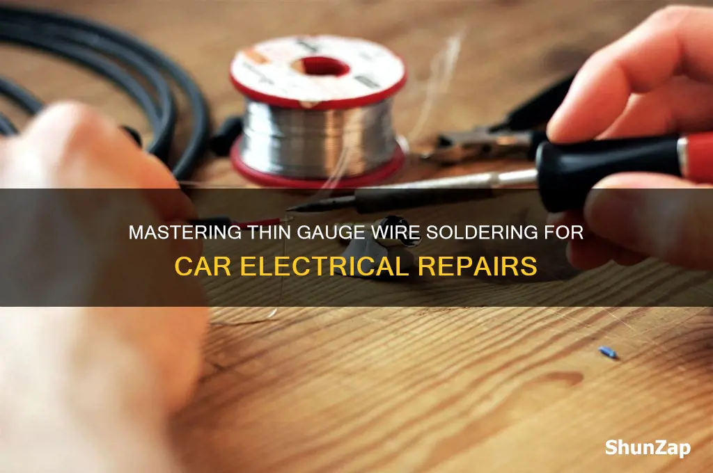 how to splider thin gauge wire for car electrical