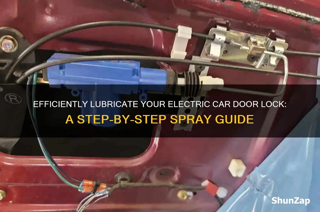 how to spray lubricant into electric car door lock mechanism
