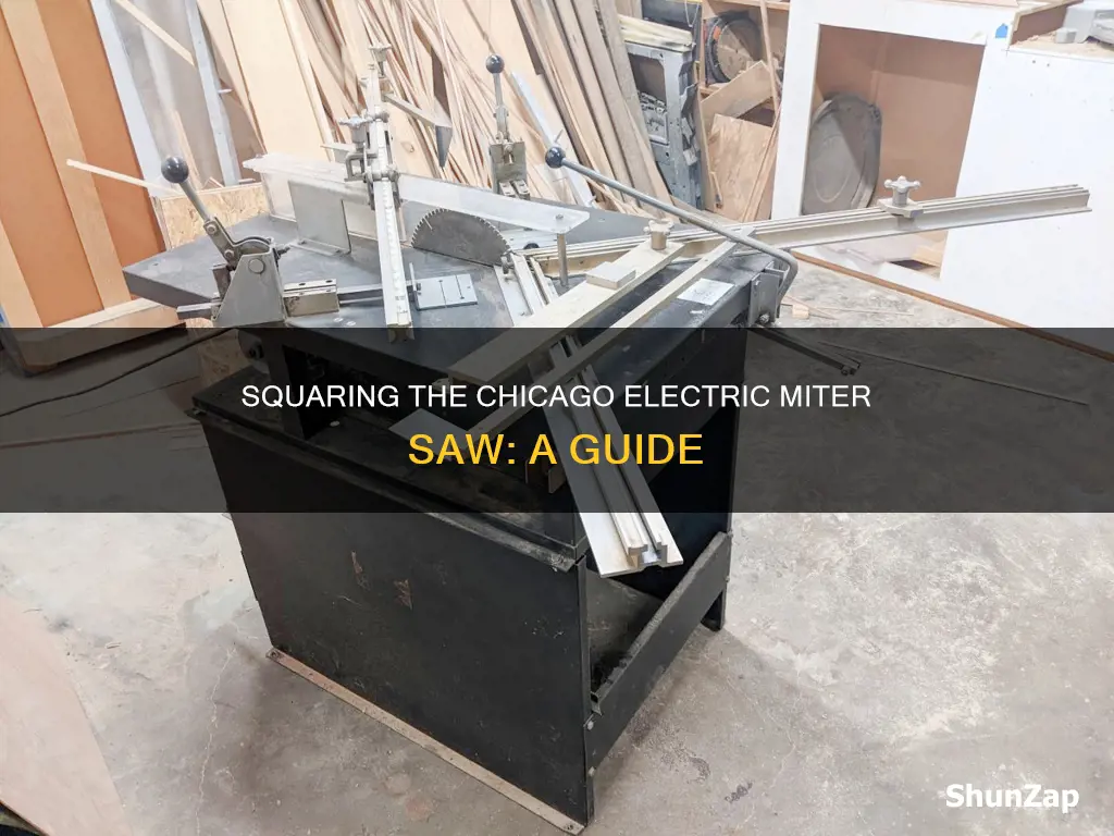how to square chicago electric miter saw