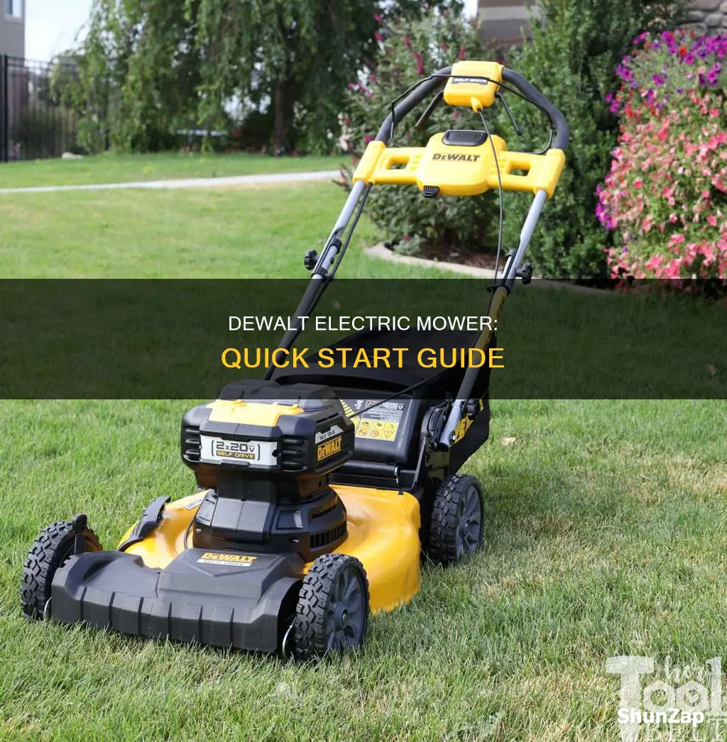 how to start a dewalt electric mower