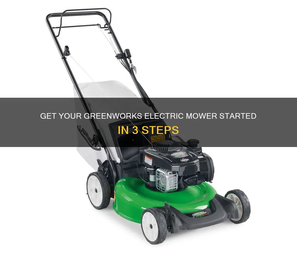 how to start a greenworks electric mower