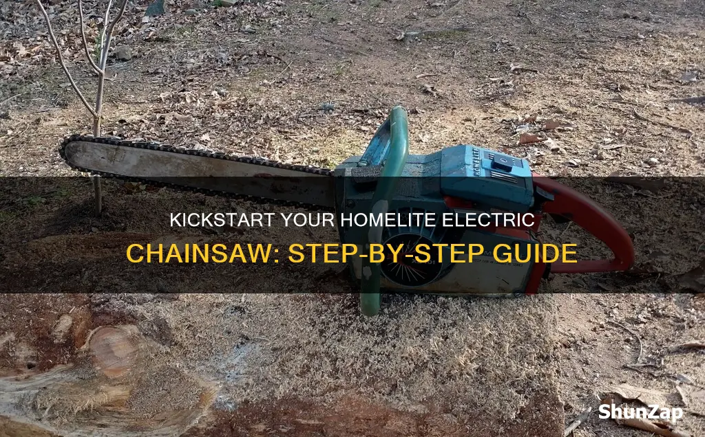 how to start a homelite electric chainsaw